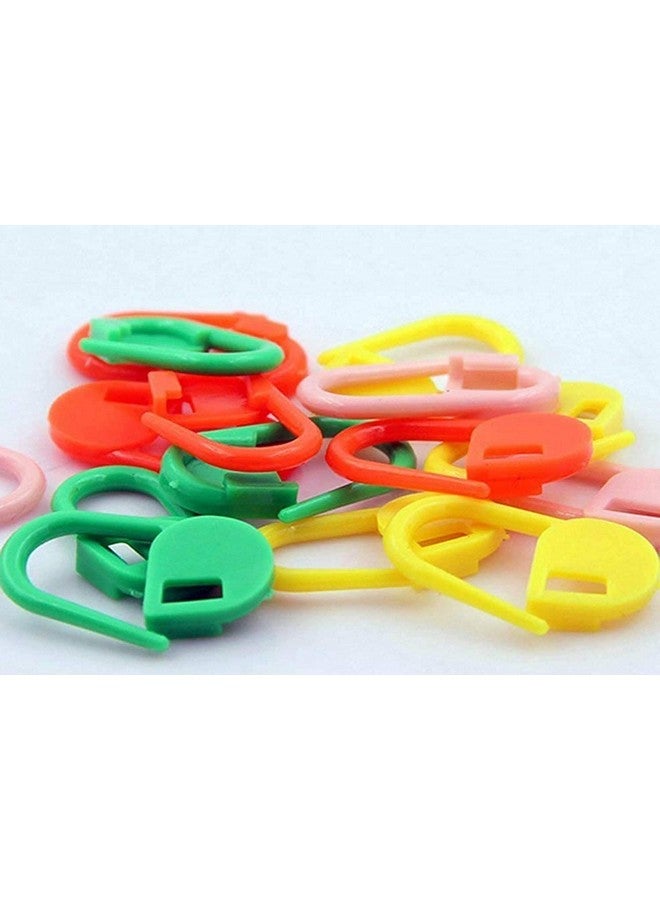 HiMo 100Pc Mix Color Knitting Stitch Counter Crochet Locking Stitch Markers Stitch Needle Clip Knitting Crochet Markers (100) - Image 3