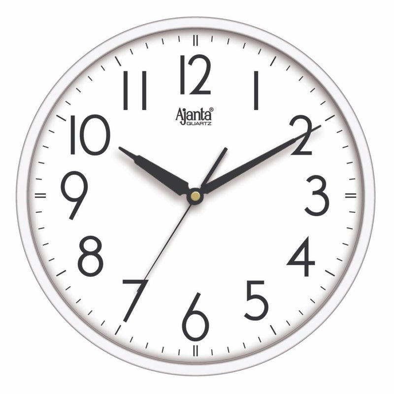 Ajanta Wall Clock for Living Room and Bedroom - 12 Inches (White, 30 x 30 x 4 cm) - Image 4
