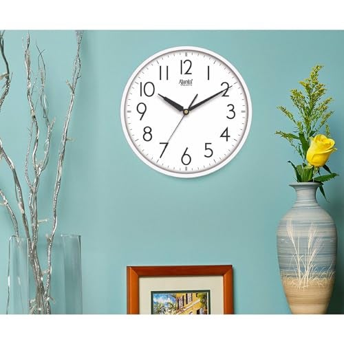Ajanta Wall Clock for Living Room and Bedroom - 12 Inches (White, 30 x 30 x 4 cm) - Image 3