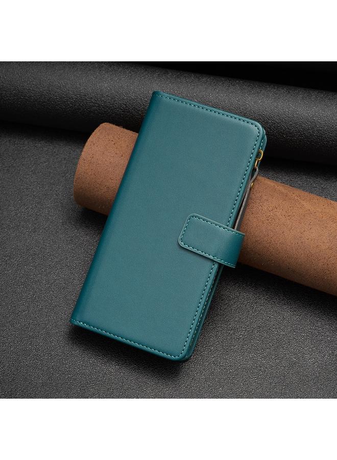 اس-توب جراب لهاتف Samsung Galaxy S25+ 5G مزود بـ 9 فتحات للبطاقات وسحاب ومحفظة جلدية قابلة للطي - Image 2