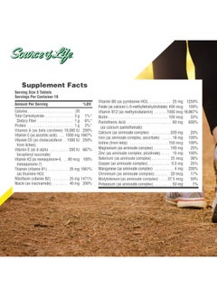 Nature's Plus Naturesplus Source Of Life Multivitamin 30 Vegetarian Tablets Whole Foods Nutritional Supplement With Chelated Minerals Energy Booster Glutenfree 10 Servings  - Image 5