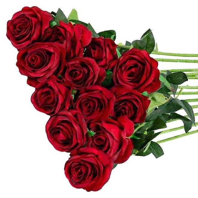 كلناميان باقة أنيقة من الورود الحمراء تعبير خالد عن الحب تتضمن اثني عشر وردة - Image 1