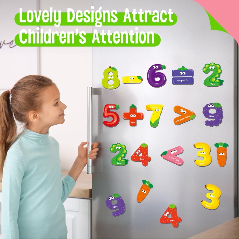SpriteGru Magnetic Numbers & Math Symbols, Educational Learning Tool for Kids Math Recognition 25PCS Magnets Include 20PCS 0-9 Numbers & 5 Math Symbols (Greater Than/Less Than/Equal to/Plus/Minus) for Toddlers - Image 5