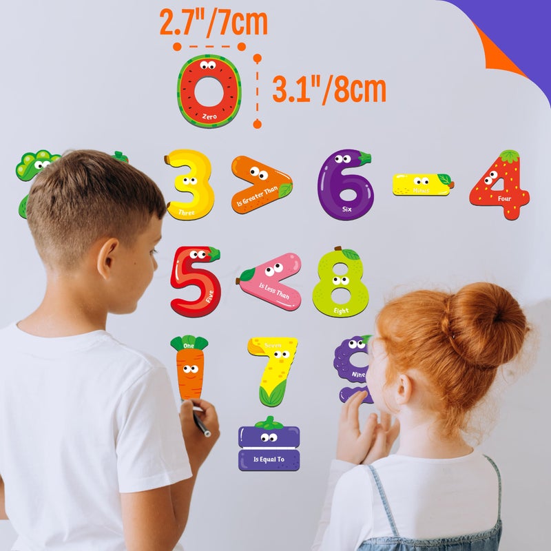SpriteGru Magnetic Numbers & Math Symbols, Educational Learning Tool for Kids Math Recognition 25PCS Magnets Include 20PCS 0-9 Numbers & 5 Math Symbols (Greater Than/Less Than/Equal to/Plus/Minus) for Toddlers - Image 4