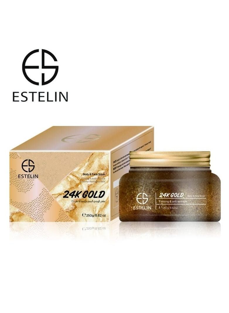 إستيلين مقشر للوجه والجسم من الذهب عيار 24 قيراط 250 جرام