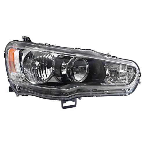 TRQ Right Headlight Assembly Compatible with 2009-2017 Mitsubishi Lancer - Image 1