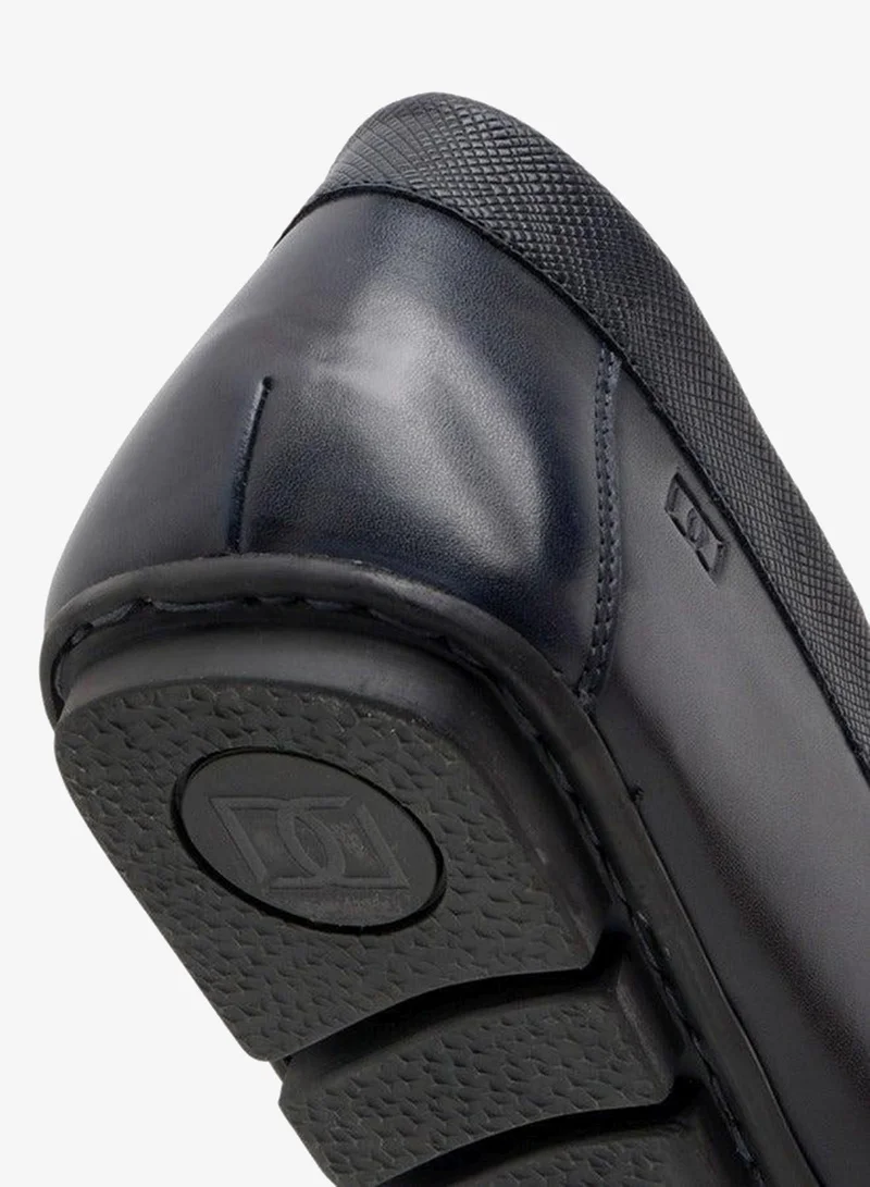 DUCHINI NAVY Men's Solid Slip-On Moccasins with Cut-Out Detail for Men | Best Price UAE