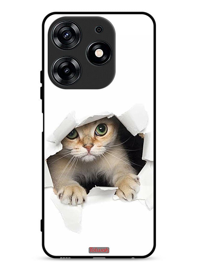 Tolwak Tecno Spark 10 Pro 4G Protective Case Cover Cat Appearing - Image 1