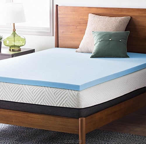 LUCID 2-Inch Ventilated Gel Infused Memory Foam Mattress Topper - Full - Image 5