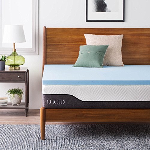 LUCID 2-Inch Ventilated Gel Infused Memory Foam Mattress Topper - Full - Image 1