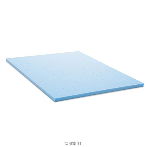 LUCID 2-Inch Ventilated Gel Infused Memory Foam Mattress Topper - Full - Image 4