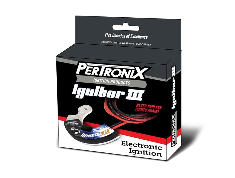 مجموعة تحويل الإشعال الإلكتروني PerTronix 71847V Ignitor III متوافقة مع Bosch 4 Cylinder Adaptive Dwell Control لشرارة متعددة مع محدد سرعة رقمي