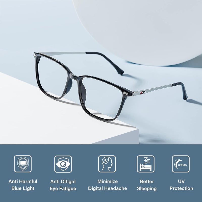 Blue Light Glasses for Men Women Lightweight Computer Gaming Glasses Relieve Digital Headache Eye Strain - Image 4