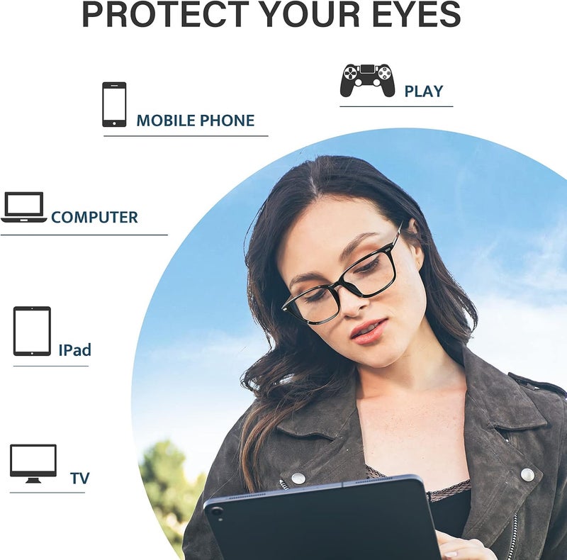 Blue Light Glasses for Men Women Lightweight Computer Gaming Glasses Relieve Digital Headache Eye Strain - Image 2