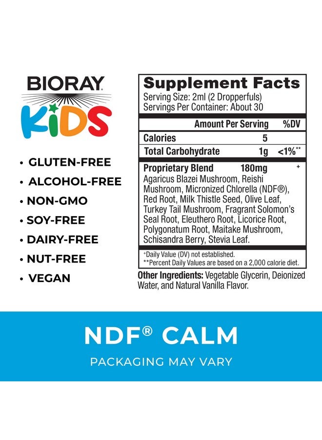 BIORAY Kids NDF Calm, Vanilla - 2 fl oz - Nourish The Liver & Remove Toxins - Non-GMO, Vegan, Gluten Free - 1-2 Month Supply - Image 2
