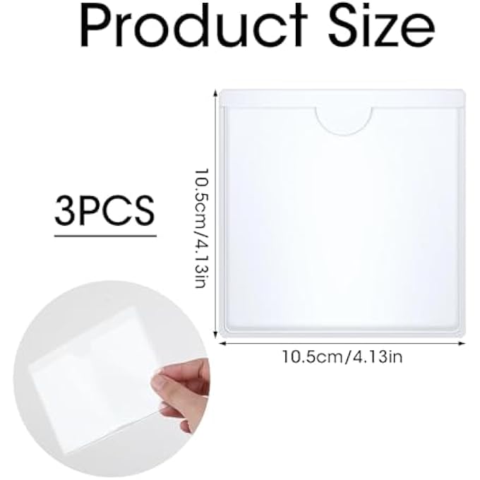 rayihni 3PCS Self-Adhesive Car Tax Disc & Parking Permit Holder for Car Windscreen, Clear Square PVC Badge Protector - Easy Stick-on Organiser for Permits and Tickets - Image 2