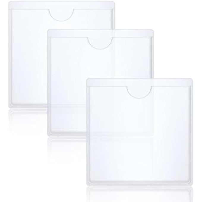 rayihni 3PCS Self-Adhesive Car Tax Disc & Parking Permit Holder for Car Windscreen, Clear Square PVC Badge Protector - Easy Stick-on Organiser for Permits and Tickets - Image 1