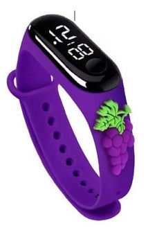 Generic Digital Watch Touch for Boys & Girls & Yoth Rubber Strap With a Fun and Attractive Design (Grape) Purple  - Image 1
