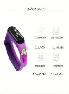 Generic Digital Watch Touch for Boys & Girls & Yoth Rubber Strap With a Fun and Attractive Design (Grape) Purple  - Image 4