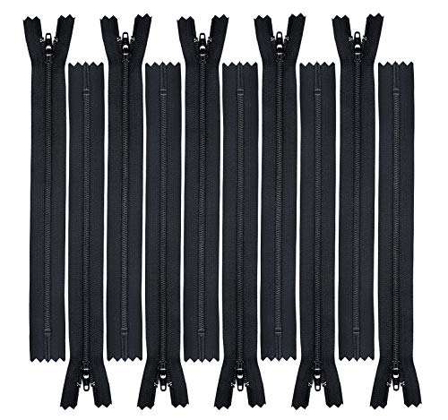 YKK Black YKK Zippers 12 inch for Skirts Dresses Pouches Bags Pack of 10 no.3 Zippers - Image 3