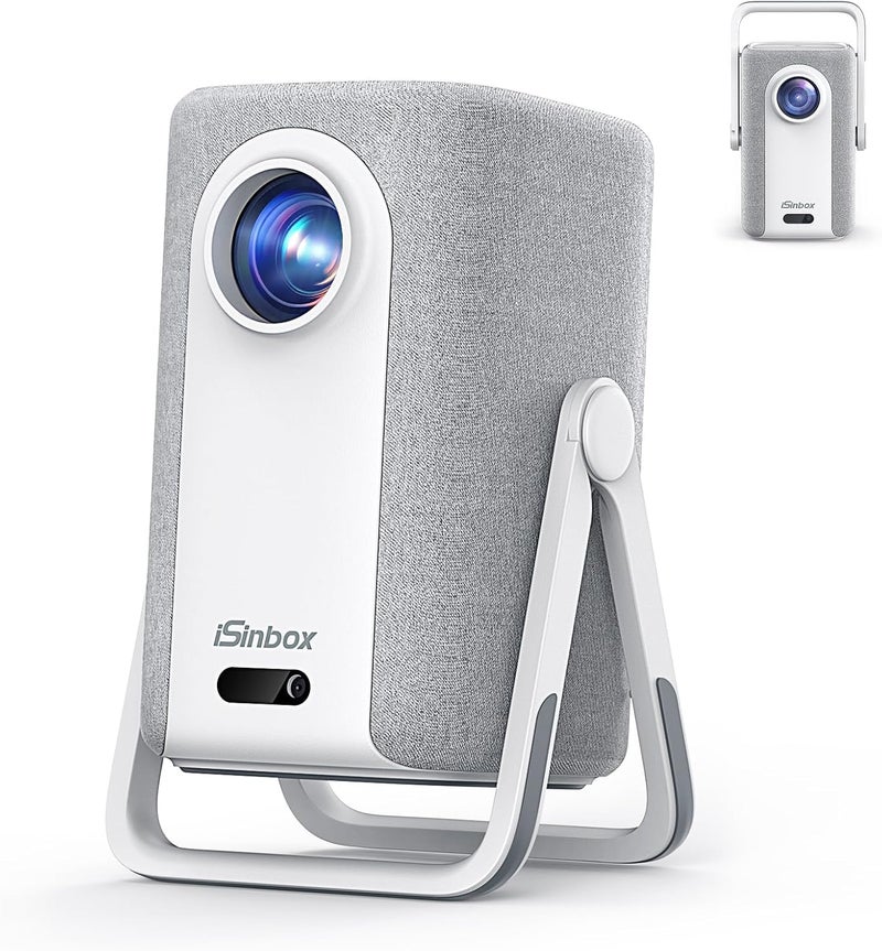 iSinbox [Short Throw/1500ANSI/Built in Apps] 4K Outdoor Projector with WiFi and Bluetooth, Auto Focus Projector with Dual-Mode Stand, Smart Portable Proyector with Netflix/YouTube/PrimeVideo & Dolby - Image 1