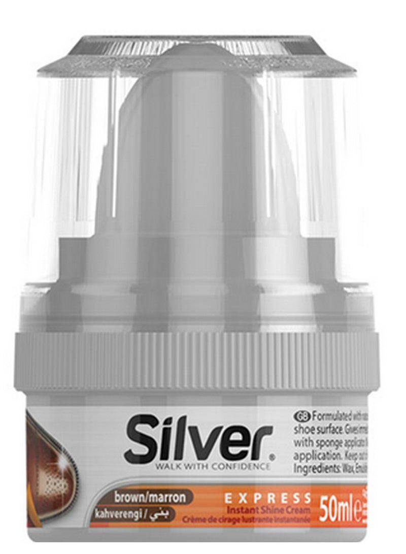 Silver Express Shoe Cream Brown 50 ML - Image 1