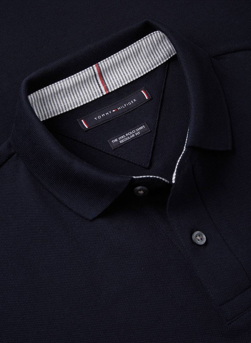 TOMMY HILFIGER 1985 Collection Flag Embroidery Regular Fit Polo Shirt - Image 3