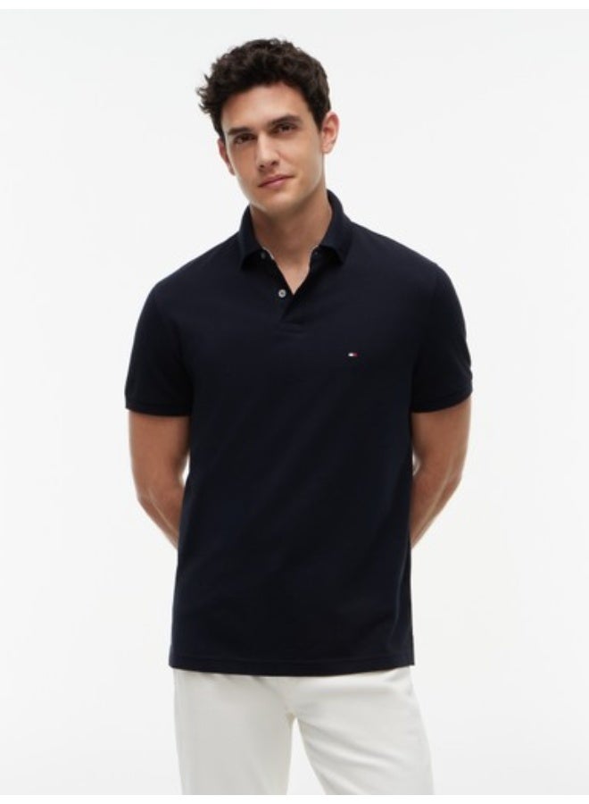 TOMMY HILFIGER 1985 Collection Flag Embroidery Regular Fit Polo Shirt - Image 1