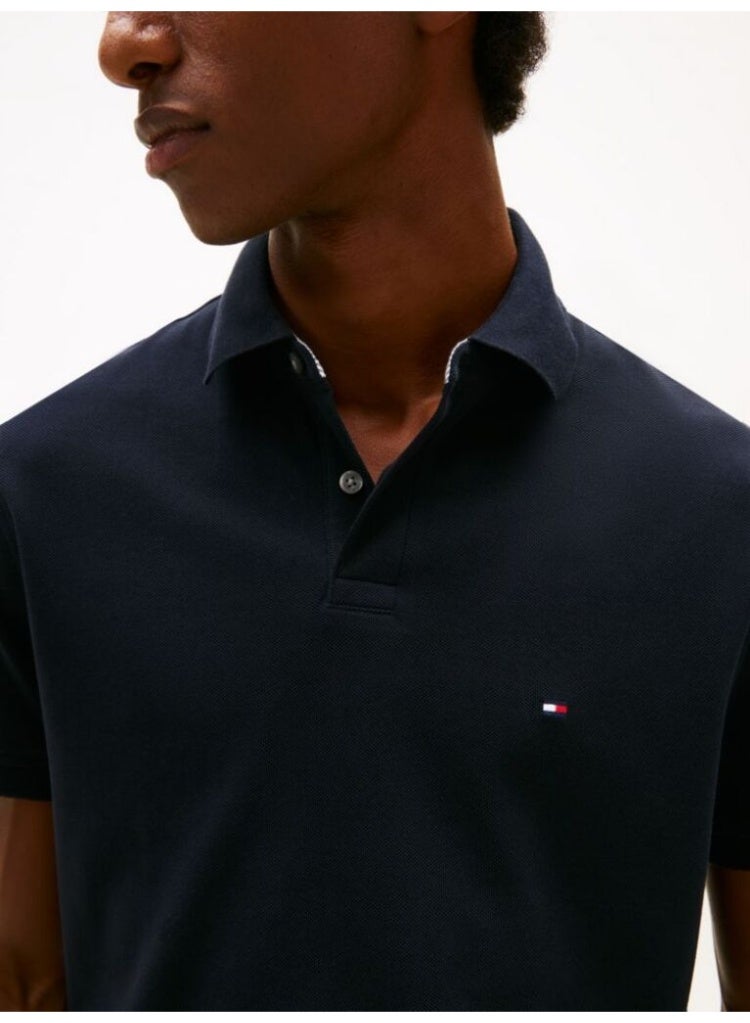 TOMMY HILFIGER 1985 Collection Flag Embroidery Regular Fit Polo Shirt - Image 3