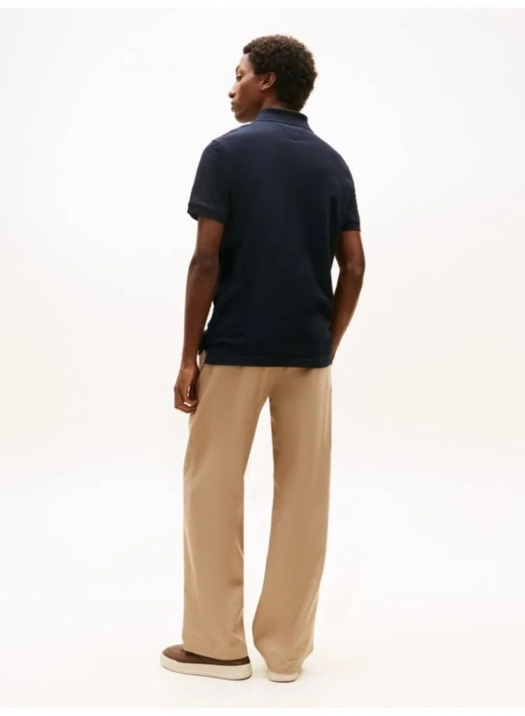 Tommy Hilfiger Desert Sky 1985 Collection Flag Embroidery Regular Fit Polo Shirt for Men | Best Price UAE