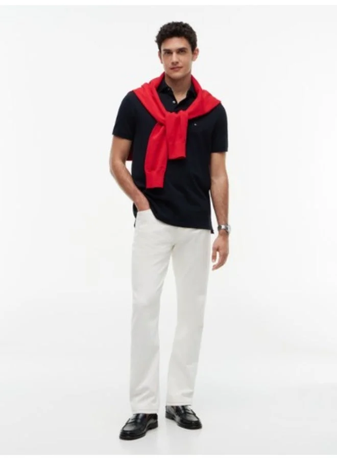 Tommy Hilfiger Desert Sky 1985 Collection Flag Embroidery Regular Fit Polo Shirt for Men | Best Price UAE