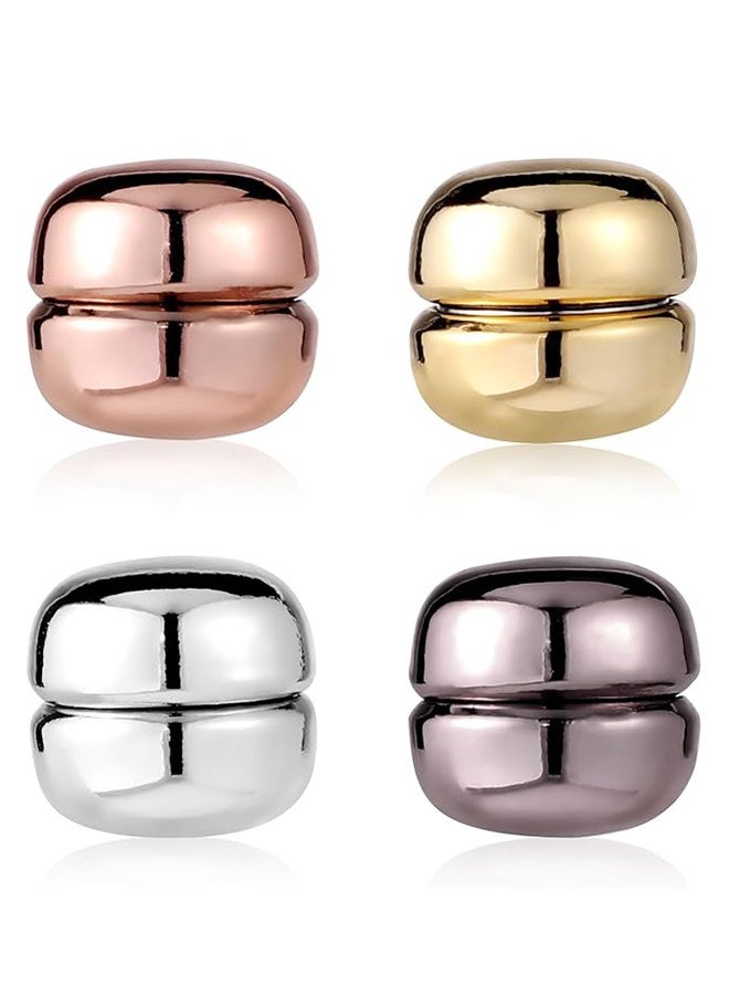 XIHIRCD 4pcs Hijab Magnetic Pins, Multi-Use Strong Hijab Magnets Pinless Brooch Round Style No-Snag Scarf Clasp for Women Clothes Shirts Scarves (Plating) - Image 1
