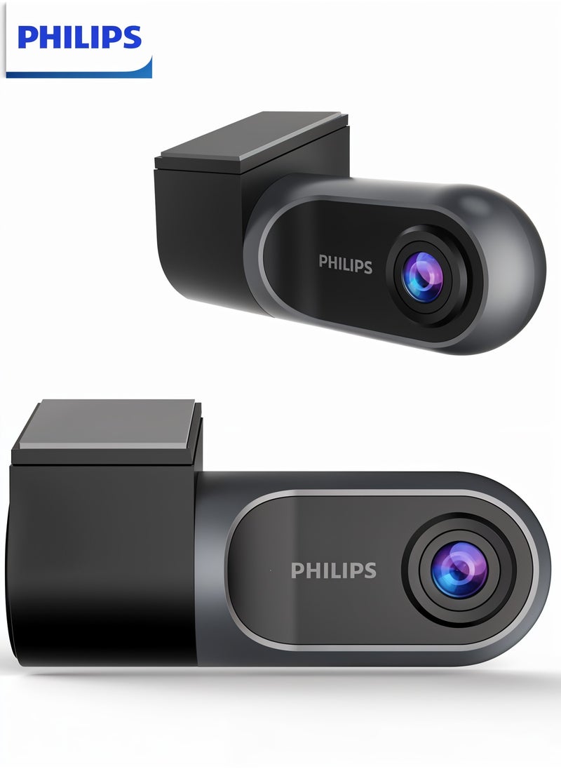 Philips - Philips GoSure Car DVR Camera ADR GS3201, Full HD 1080p Video Recorder, Wide-Angle Lens Night Vision Loop Recording, Road Safety CCTV Dash Cam for Vehicles with Compact Design - Image 1