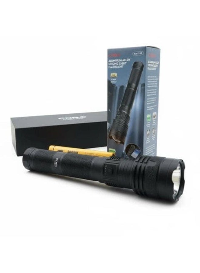 COBA CB-X119 Aluminum Alloy Strong Light Flashlight 3000M Long Range LED Torch - Image 2