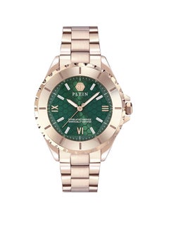 PHILIPP PLEIN PLEIN HEAVEN Women's Watch with Emerald Green Honeycomb Dial by Philipp Plein, Gold-Tone Bezel, Roman Numerals, and Stainless Steel Bracelet - 38mm 3-Hand Quartz Timepiece  - Image 1