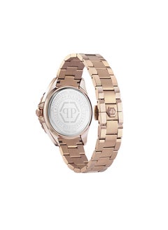 PHILIPP PLEIN PLEIN HEAVEN Women's Watch with Emerald Green Honeycomb Dial by Philipp Plein, Gold-Tone Bezel, Roman Numerals, and Stainless Steel Bracelet - 38mm 3-Hand Quartz Timepiece  - Image 3