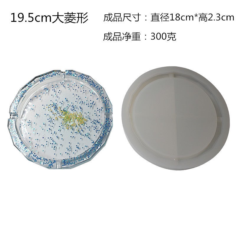 Manufacturer'S Ready-Made Diy Crystal Resin Mold Ashtray Large Silicone Mold Home Decoration Resin Material - Image 1