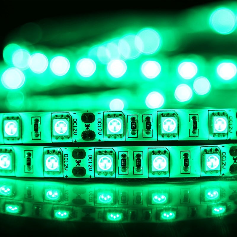 SUPERNIGHT Green LED Light Strip, 16.4ft Bright Green LED Tape Lights, 300 Units SMD 5050 LEDs, IP65 Waterproof Flexible Rope Lights for Room, Kitchen, Under Cabinet Lighting, Party - Image 4