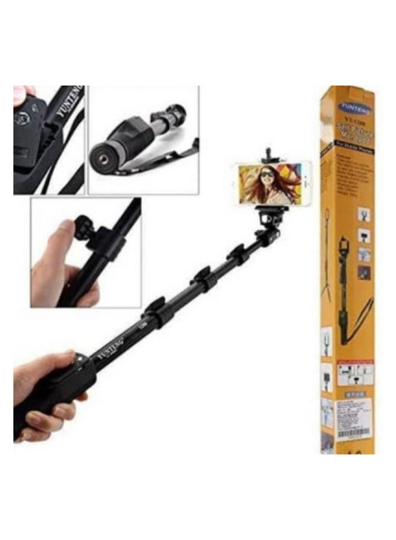 Bills Selfie Stick Monopod with Shutter Bluetooth Remote Control Compatible with All Phones - Image 1