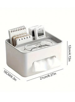 Generic Creative Tissue Storage Box: Tissue Holder With Draw Hole, Multi-functional Organizer, For Living Room Bedroom & Other Scenes, Coffee Table Desktop Storage Box, Desk Storage Organization  - Image 4