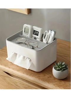 Generic Creative Tissue Storage Box: Tissue Holder With Draw Hole, Multi-functional Organizer, For Living Room Bedroom & Other Scenes, Coffee Table Desktop Storage Box, Desk Storage Organization  - Image 3