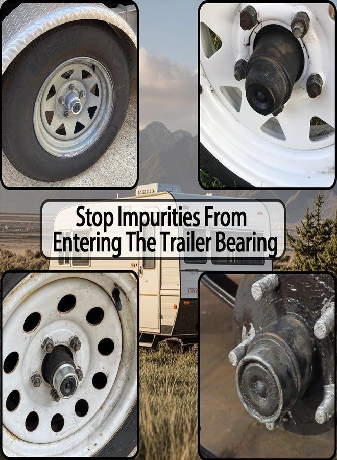 RXALASKA Trailer Hub Cap Plugs, Grease Rubber Plugs for 1.98"/2.44"/2.72" Trailer Axle Cap, Trailer Dust Bearing Cap Cup for Most 2000 to 3500 Pound Dexter Trailer EZ Lube RV Camper Wheel Cover Axle, 4 Pcs - Image 5