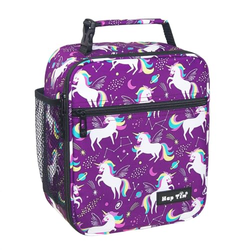 Hap Tim Kids Lunch Box for Girls Boys, Reusable Lunch Bag for Kids, Spacious Lunchbox, Insulated Lunchbag, Purple Unicorn(18654-PP) - Image 1
