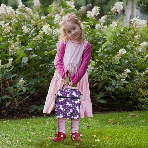 Hap Tim Kids Lunch Box for Girls Boys, Reusable Lunch Bag for Kids, Spacious Lunchbox, Insulated Lunchbag, Purple Unicorn(18654-PP) - Image 2