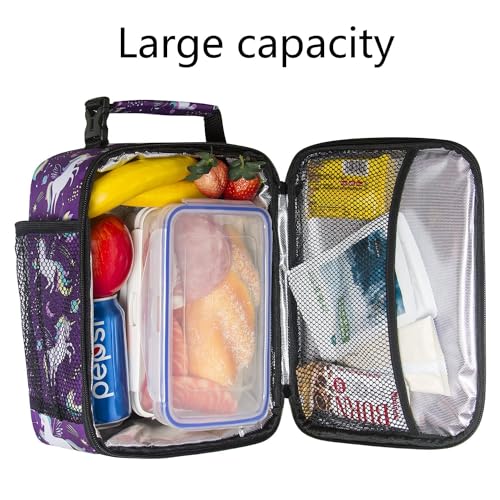 Hap Tim Kids Lunch Box for Girls Boys, Reusable Lunch Bag for Kids, Spacious Lunchbox, Insulated Lunchbag, Purple Unicorn(18654-PP) - Image 5