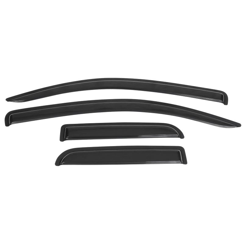 Window Visor Compatible with 20072021 Toyota Tundra Double Cab Slim Style Acrylic Smoke Tinted Sun Rain Shade Guard Wind Vent Double Cab by IKON MOTORSPORTS 2008 2009 2010 2011 2012