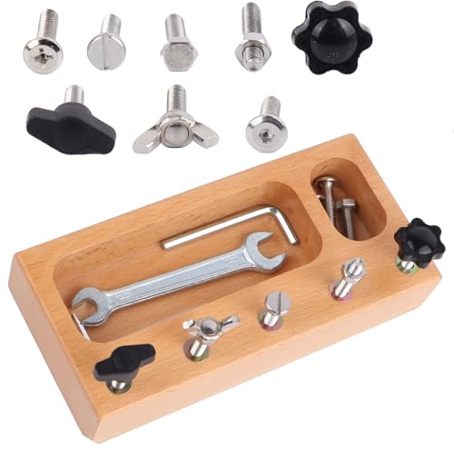 MEROCO Montessori Screwdriver Board Set for Kids 25 Years Wooden Educational Learning Sensory Nuts and Bolts for Toddlers Preschool STEM Waldorf Gift - Image 5