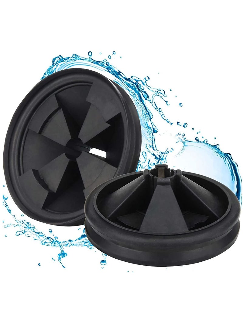 Garbage Disposal Splash Guards, 3 3/8 Inch Sink Baffle for InSinkErator Evolution Series QCB-AM, Food Waste Disposer Stopper Collar Accessories, Rubber Drain Quiet Cover Plugs Insert Parts(2 Pack) - Image 1