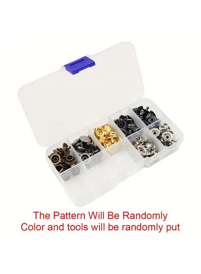 25 Sets Gunblack 20mm Metal Snap Fasteners With 4 Tools For Clothes Bags Leathercraft - Image 5
