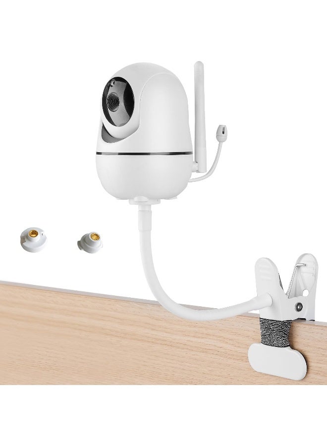 اي تودوس Flexible Baby Monitor Mount Compatible with HelloBaby HB65/HB6550/HB6558/HB66/HB248, ANMEATE SM935E/SM650 Baby Monitor, Baby Camera Mount, Baby Monitor Clip Mount Without Tools or Wall Damage - Image 1